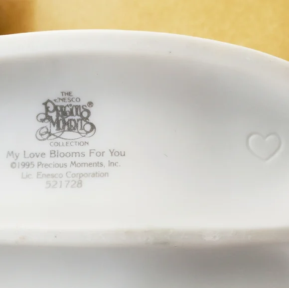 1995 Precious Moments My Love Blooms For You Vintage Collectible Figurine - Picture 4 of 5